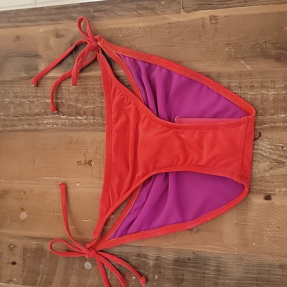 *NEW* Sofia by VIX Red Rouched Back Tie-Side Bikini Bottom Size: M